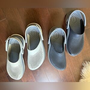 CROCS Shoes - 2 pair, one Black and one Gray